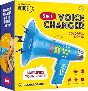 Mini Explorer Voice Changer for Kids - Voice Changing Device for Boys & Girls Ages 3-8+ Olds - Easter, Birthday Gifts for 3, 4, 5, 7, 8 Year Old Boy - Cool Outdoor Toys Gift Ideas for Kid, Toddler
