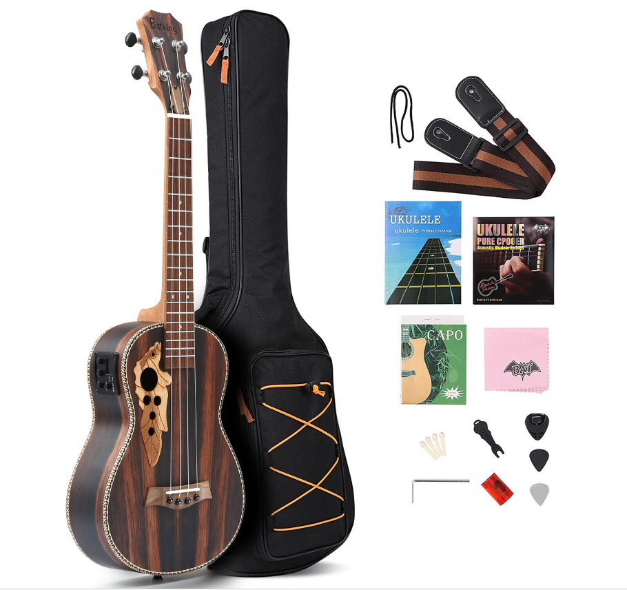 Batking 30inch Baritone Ukuleles Blackwood Ukulele Electric Acoustic ElectricUke