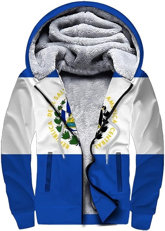 Frcavbin Men's Zip Up Hoodie Heavyweight Winter Sweatshirt Fleece Sherpa Lined Warm Jacket for Men Women S-3XL