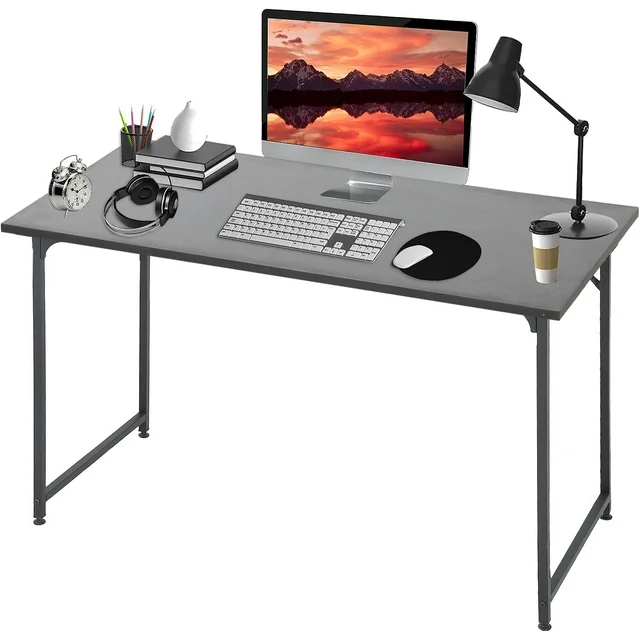 PayLessHere 47 inch Computer Desk Modern Writing Desk, Simple Study Table, Industrial Office Desk, Sturdy Laptop Table for Home Office, Black