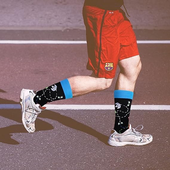 Jeasona Mens Funny Fun Crazy Funky Dress Crew Socks Gifts for Men Dad Grandpa