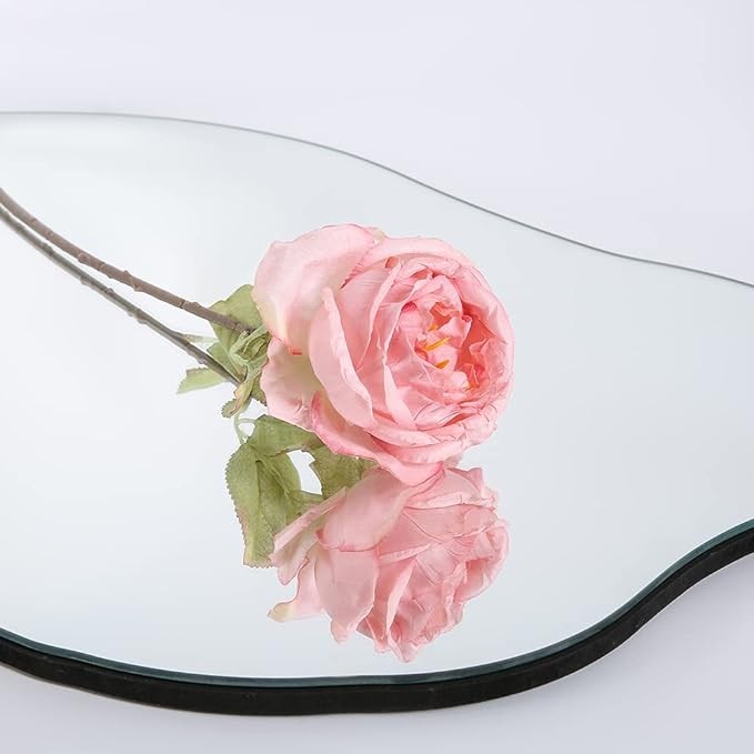 WOOD WORTH Irregular Mirror Wall Decor 19.7 x 33.5 Inch,Frameless Vanity Mirrors for Living Room Bedroom Home Office Visit the WOOD WORTH Store