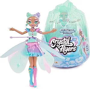 Hatchimals Crystal Flyers, Pastel Kawaii Doll Magical Flying Toy with Lights (Packaging May Vary), Kids Toys for Girls and Boys Ages 5 and up