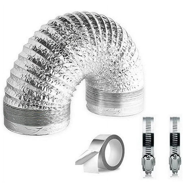 Dryer Vent Hose Aluminum Foil Ducting Flexible Dryer Ducting Air Hose With Clamps Tapes