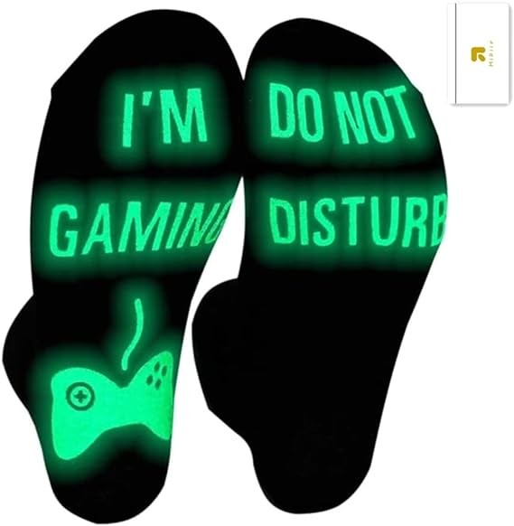 Gaming Socks, Do Not Disturb I'm Gaming,Gaming Socks for Teen Boys Gamer with Glowing, Novelty Socks for Men Women…