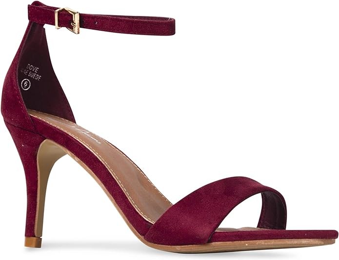 J. Adams Dove Ankle Strap Womens Heels, Stiletto Heels For Women Sexy - Open Toe Heels For Women - Strappy Heels, Wedding Shoes For Bride, Summer Heels and Bridal Shoes