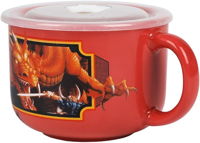 Bioworld Dungeons & Dragons 20 oz. Soup Mug with Vented Lid